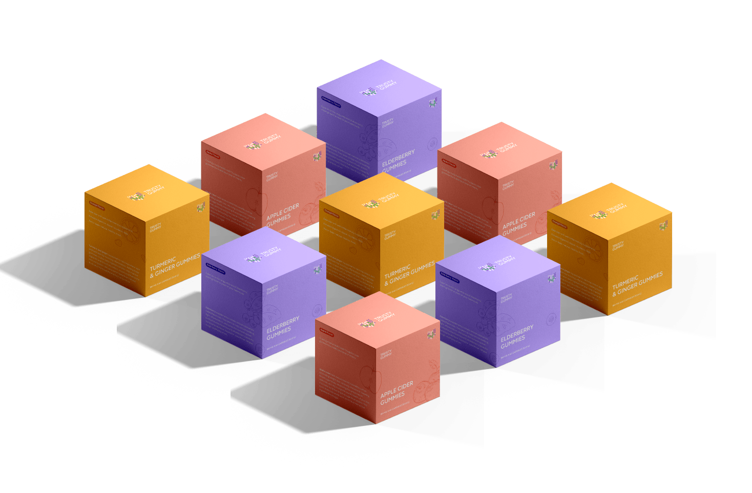 Mosaic of different flavor boxes | Option 4