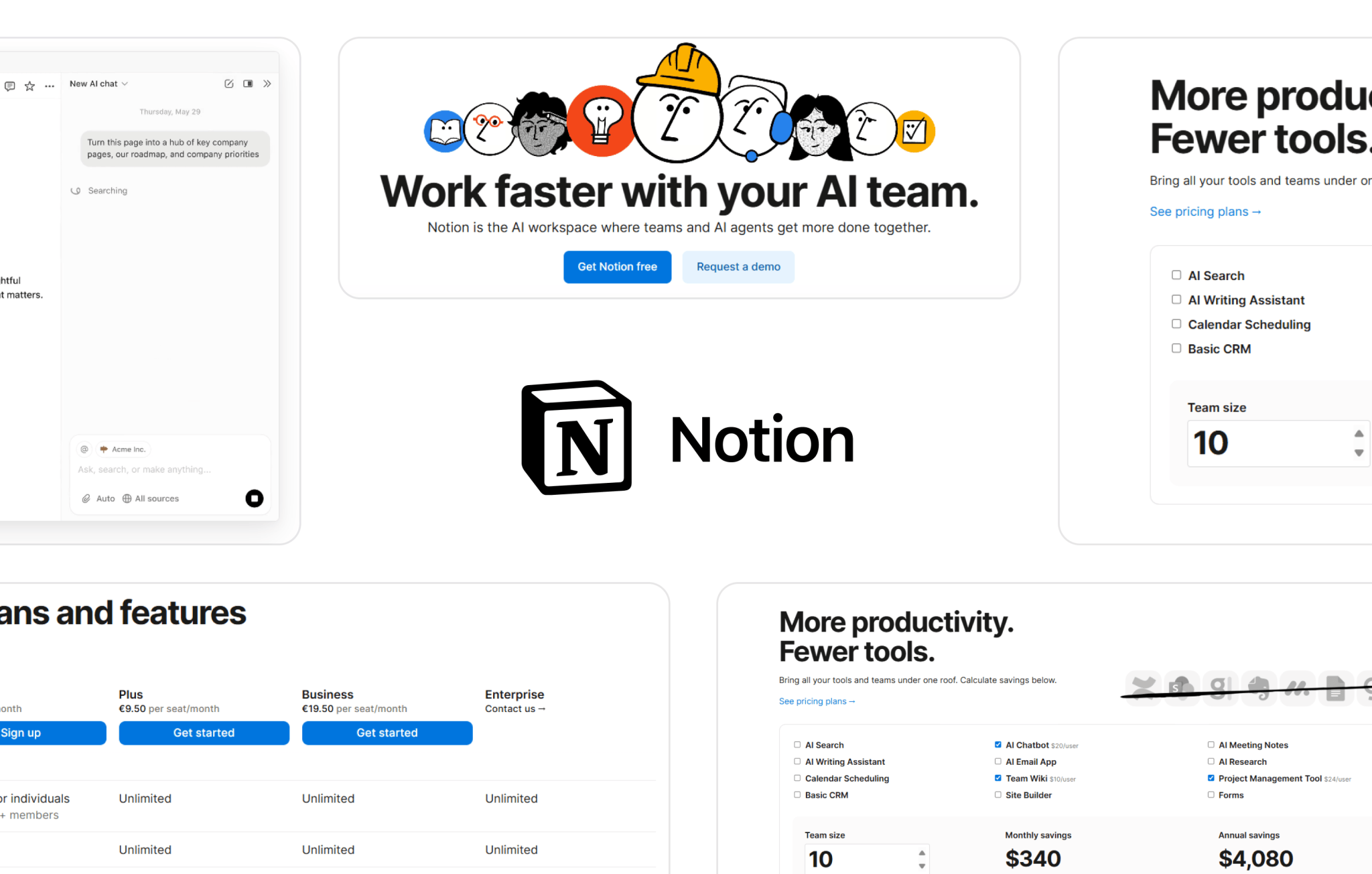 Notion AI workspace overview