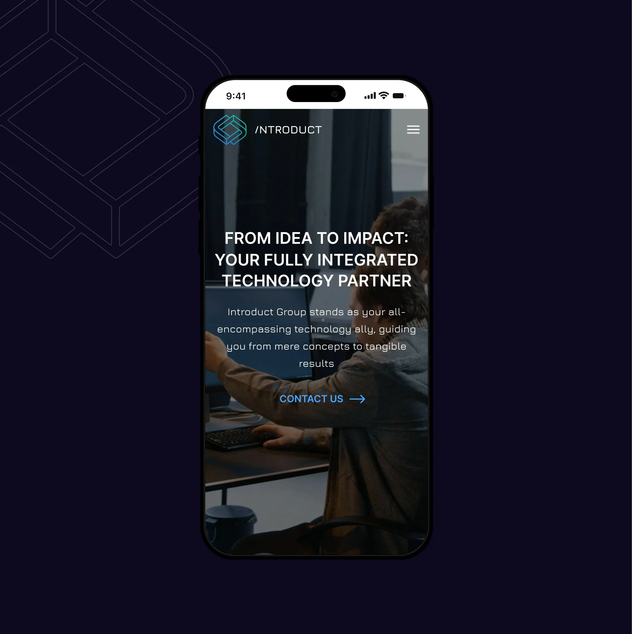 Introduct Website | Main Page | Mobile Version | Hero Section