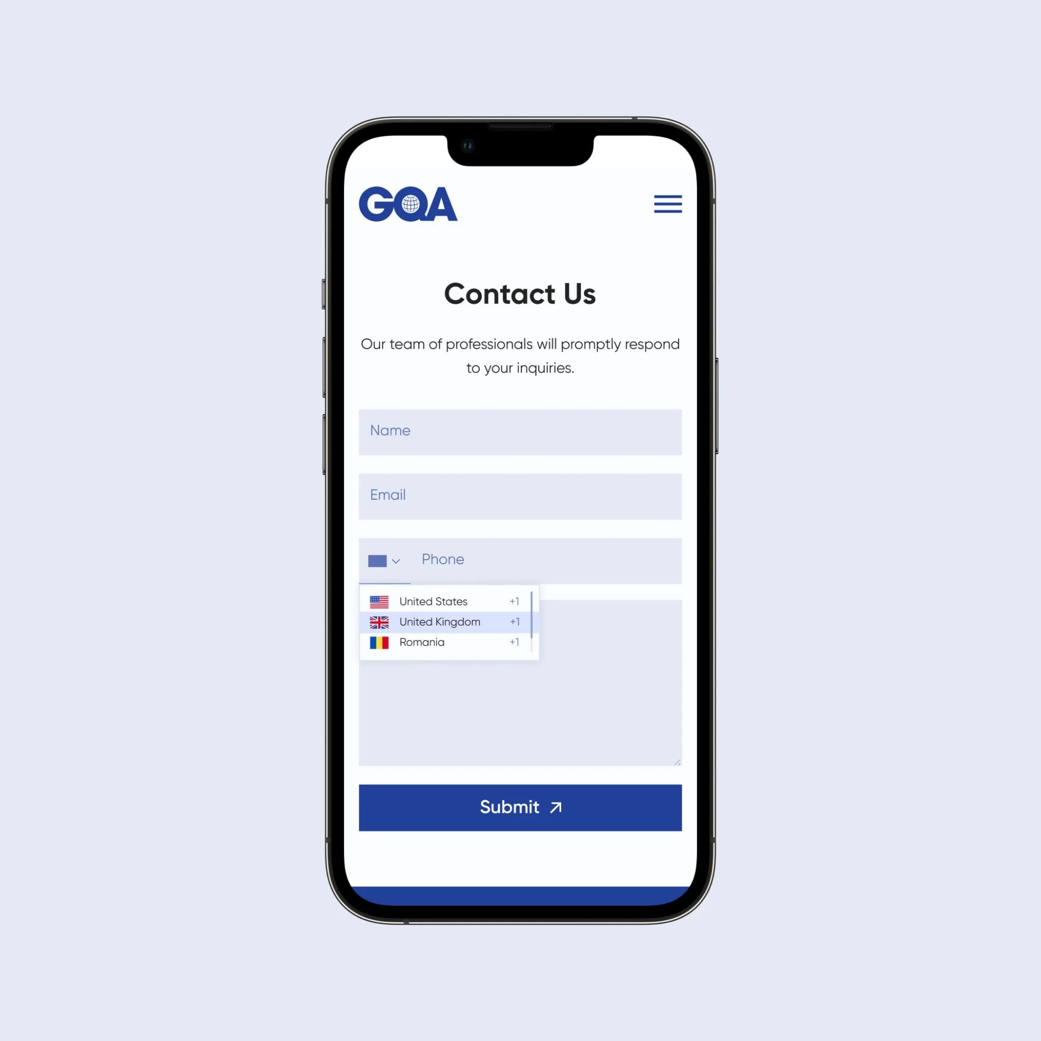 UI/UX Design for GQA | Mobile version | Case Studies