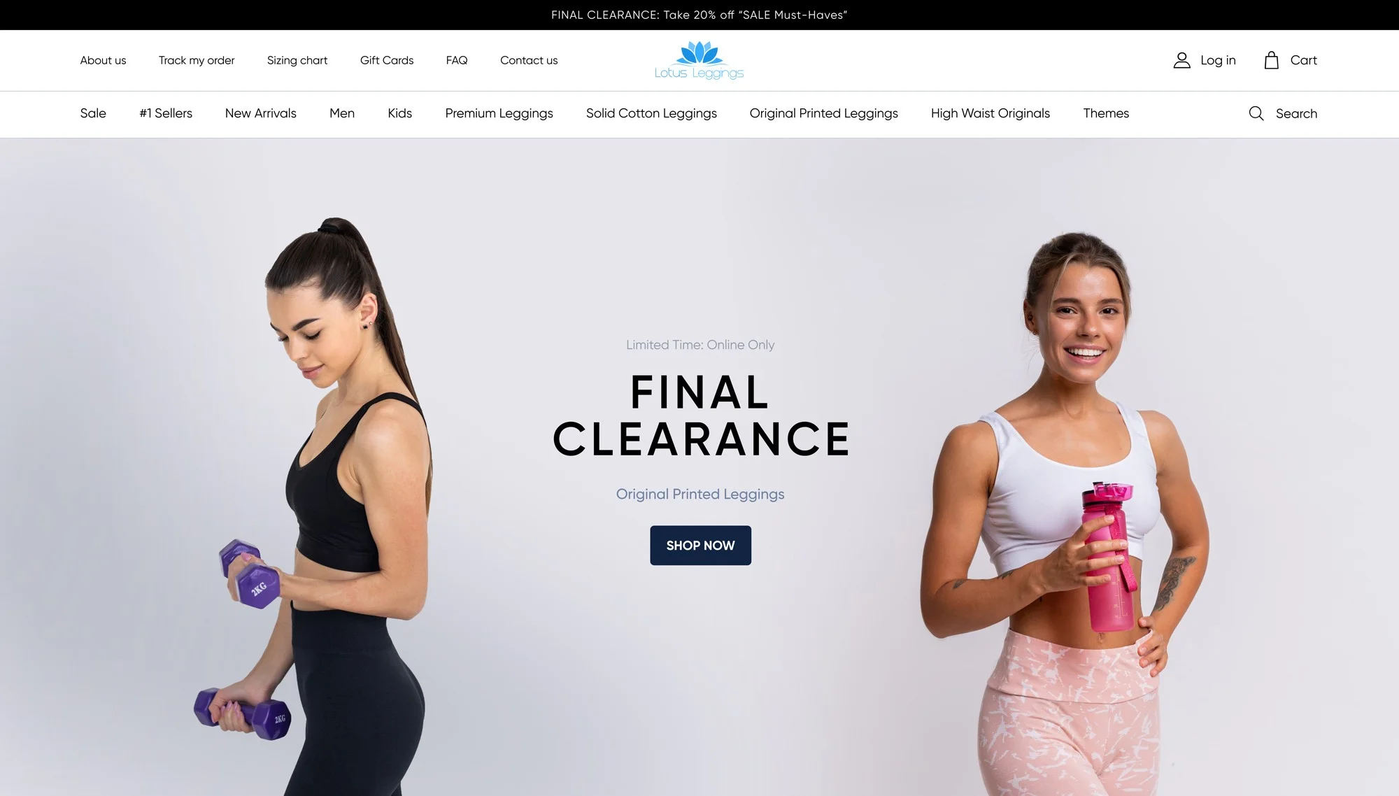 Lotus Leggings UI/UX Design - Hero Section | Main Page