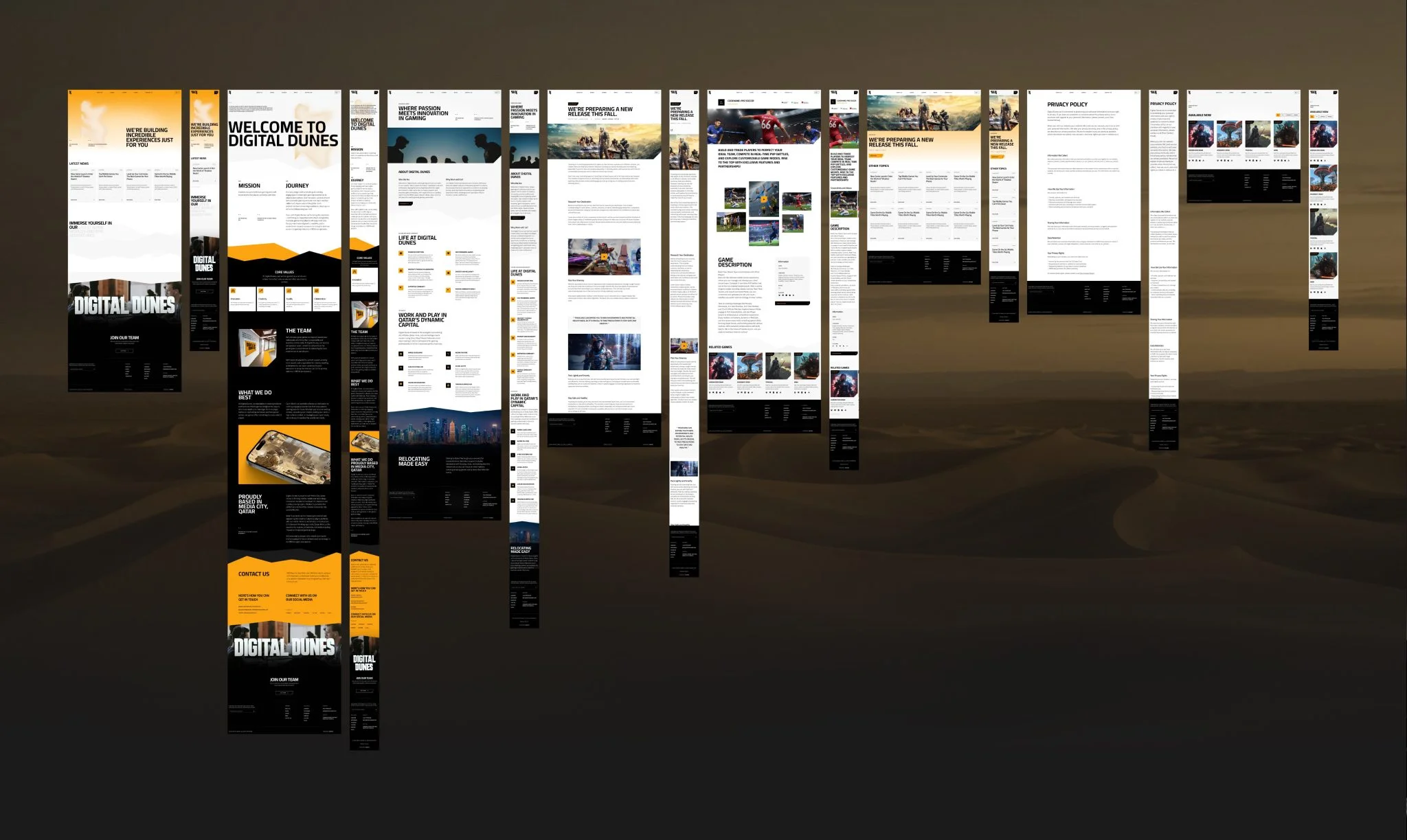 Full Digital Dunes Website Layout