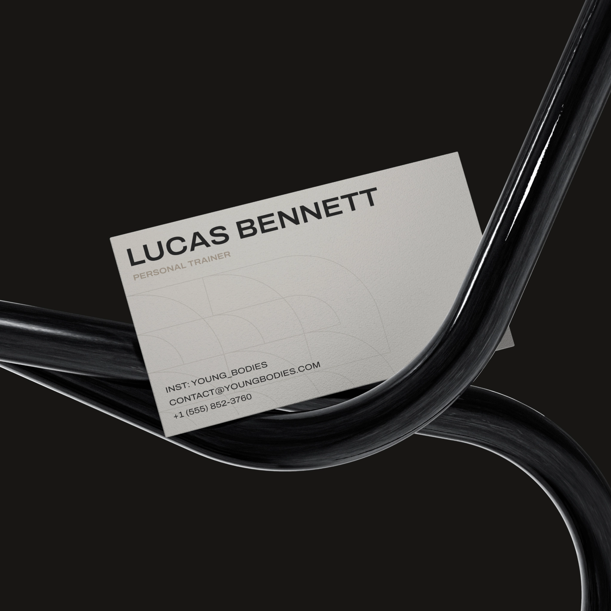 Business card with logo