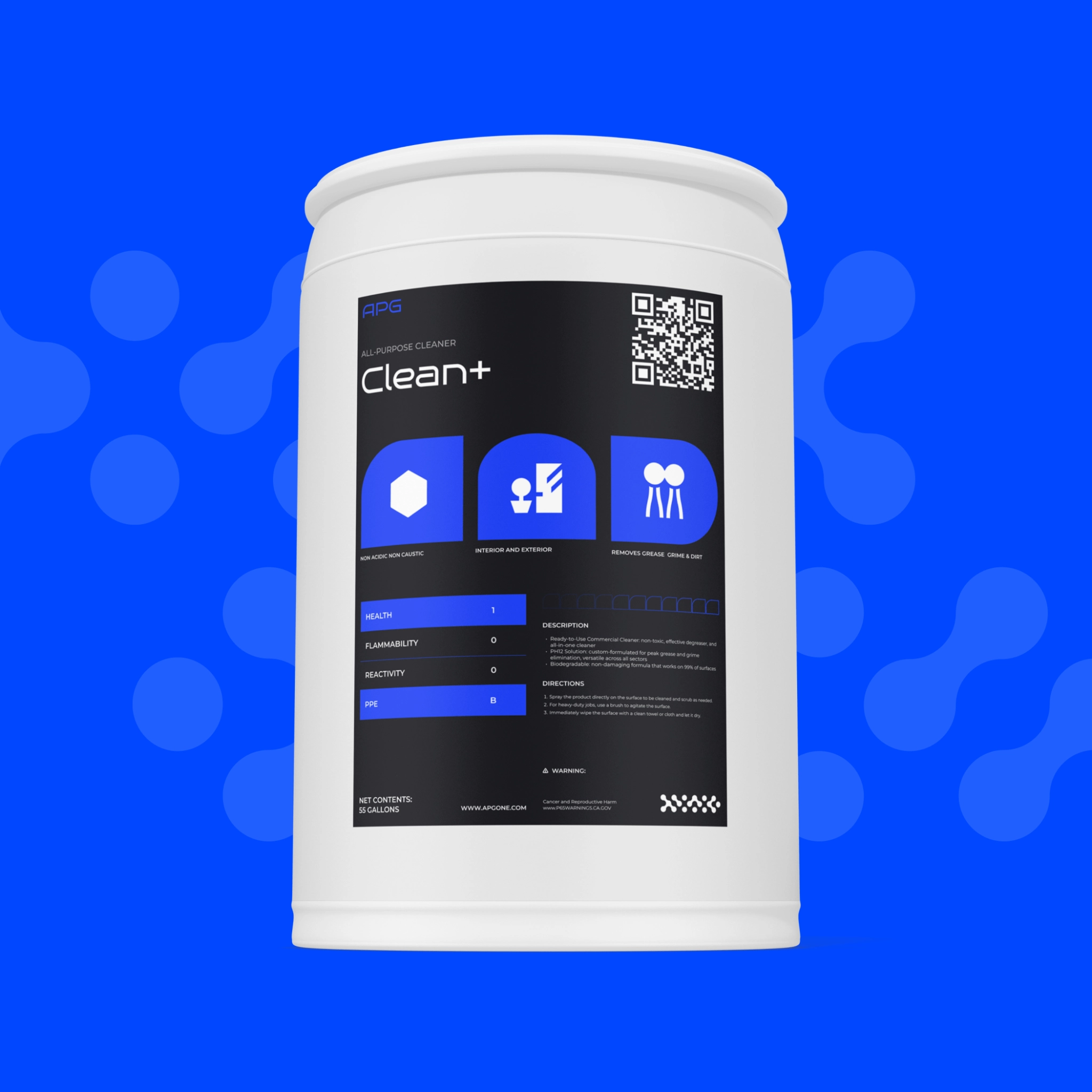 APG Clean+ 55-gallon drum