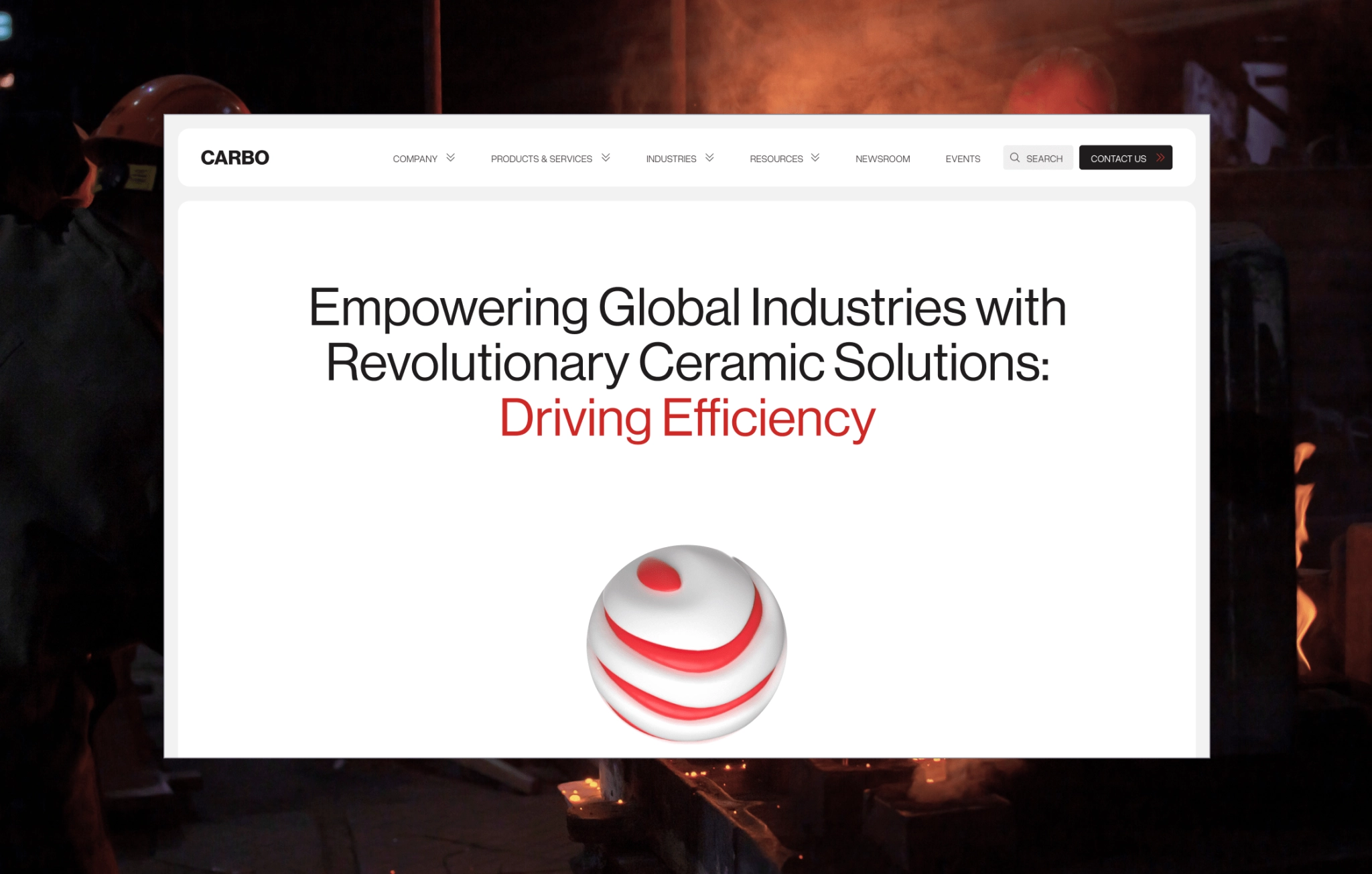 Home Page on Corporate Website