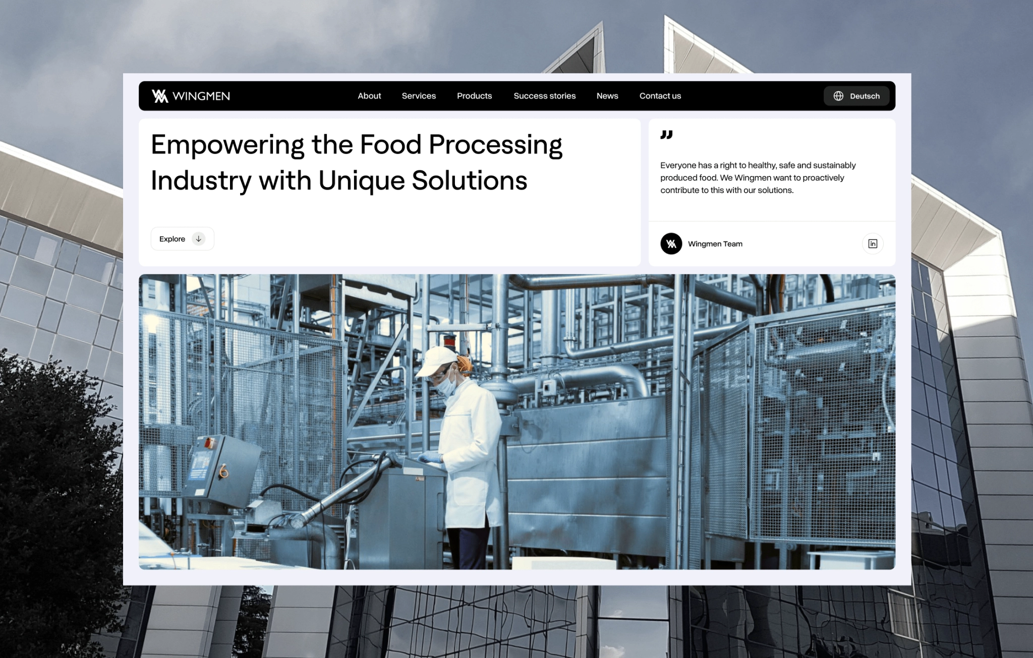 Corporate Website for food factory