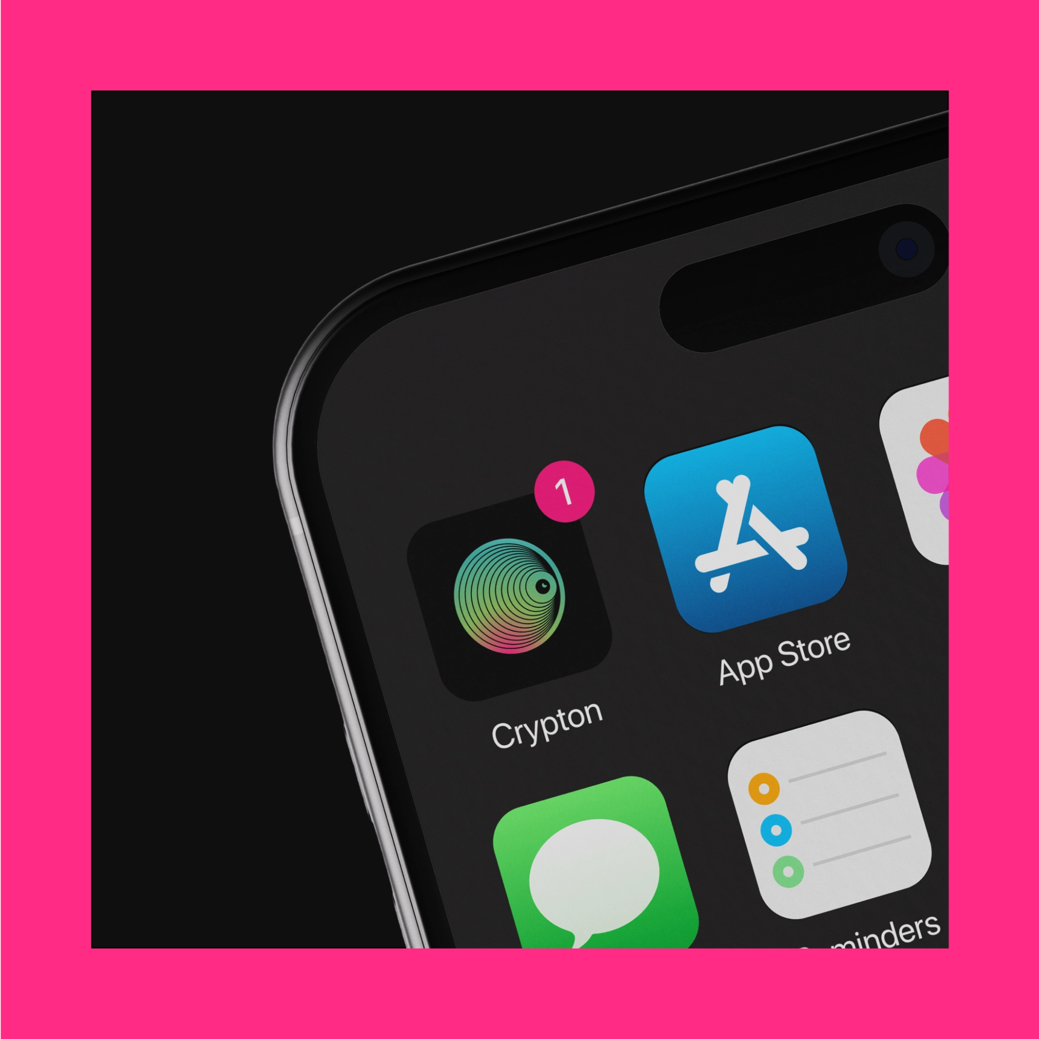 Crypton app icon on smartphone screen