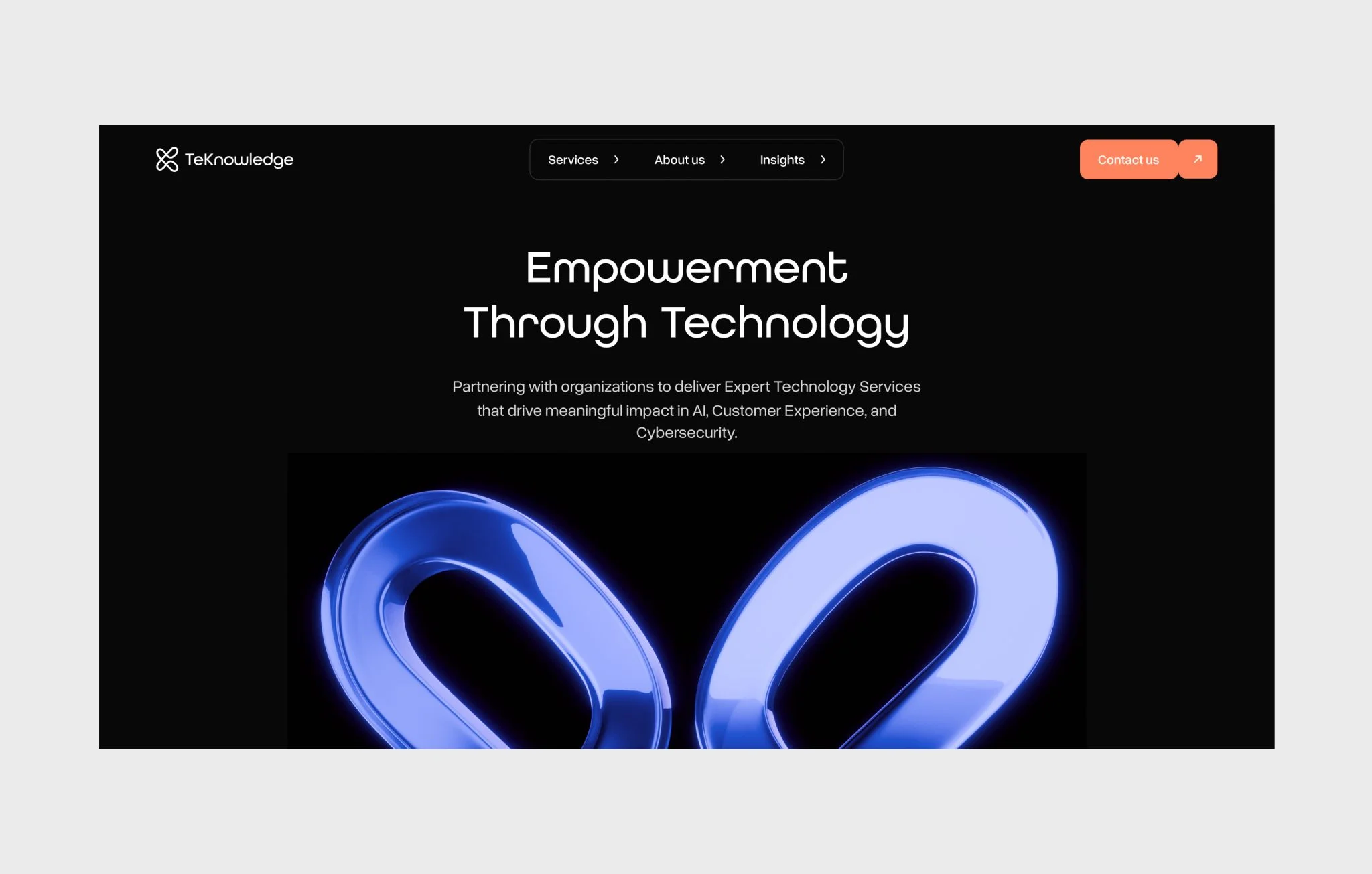 Technology services website hero