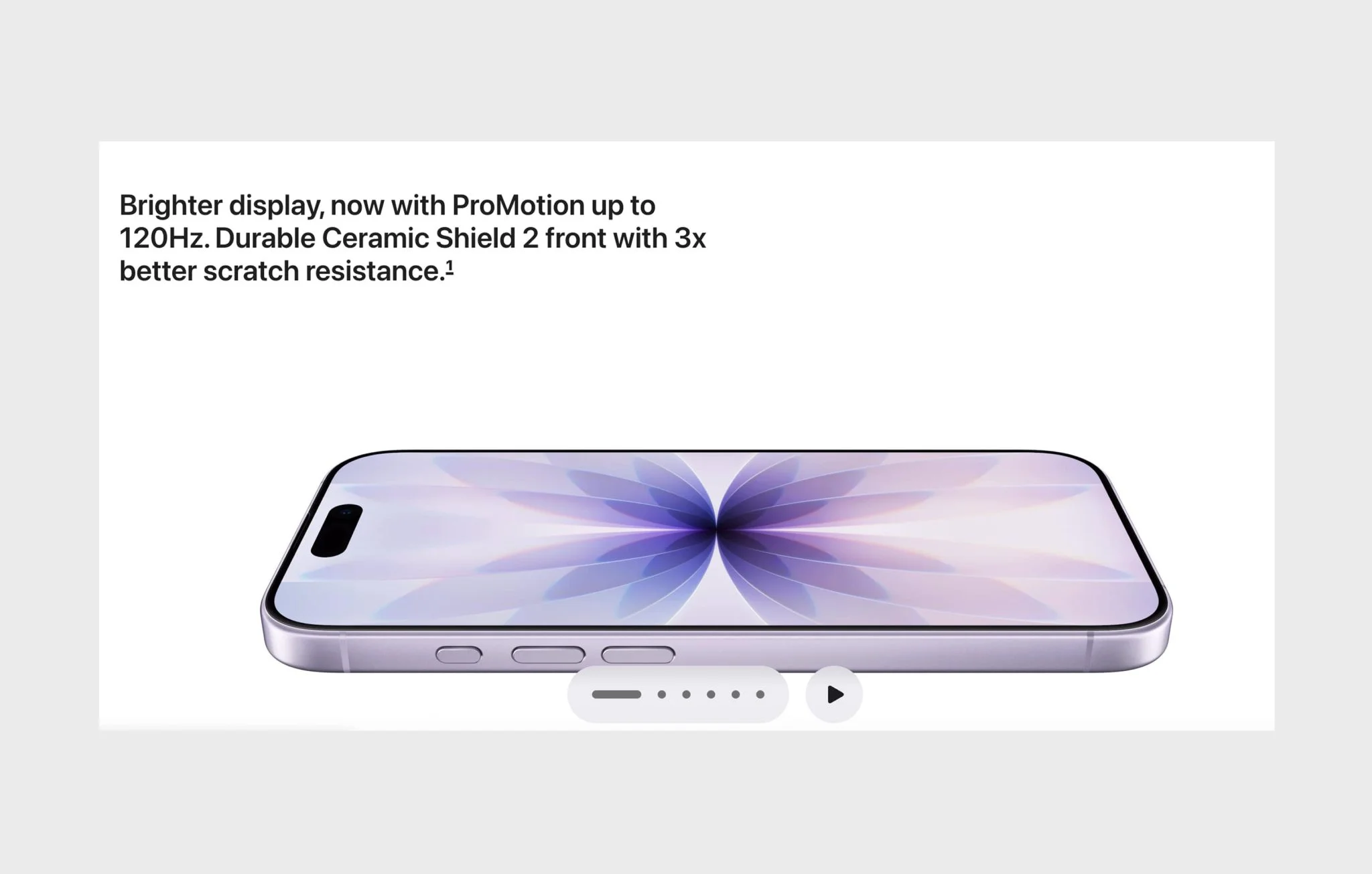 Smartphone with bright display