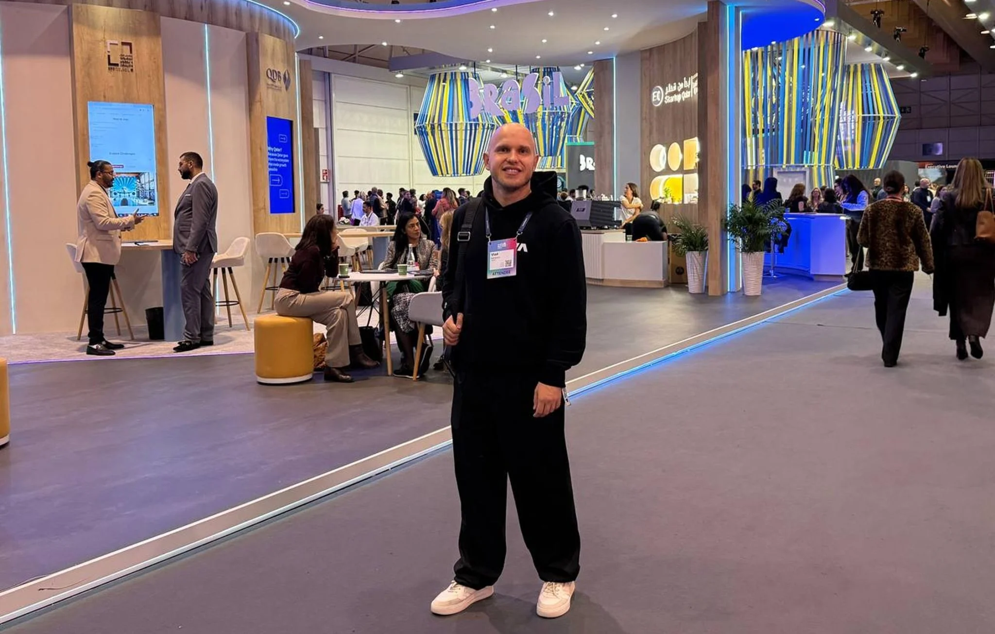 Attendee at Web Summit expo