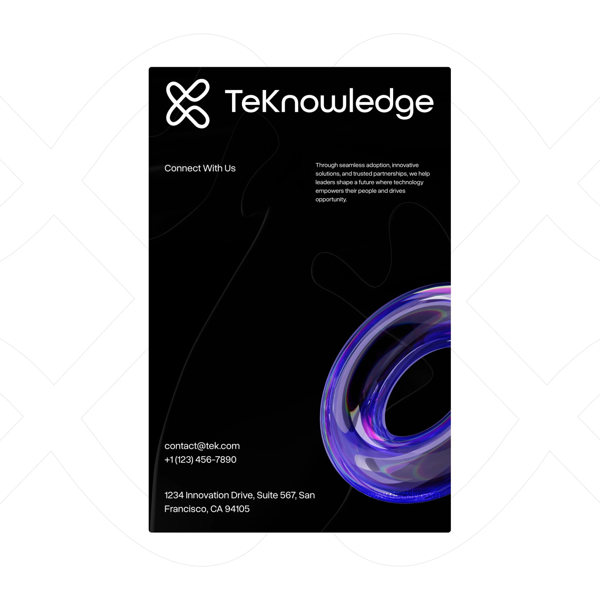 TeKnowledge contact card