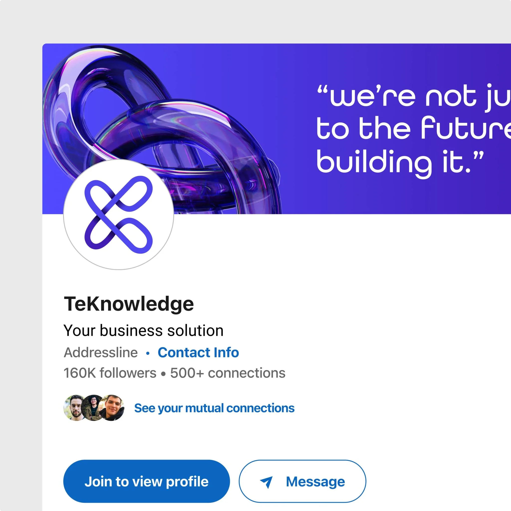 TeKnowledge LinkedIn Banner