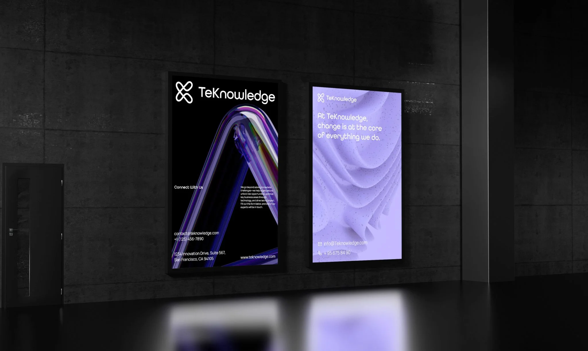 TeKnowledge posters in hallway