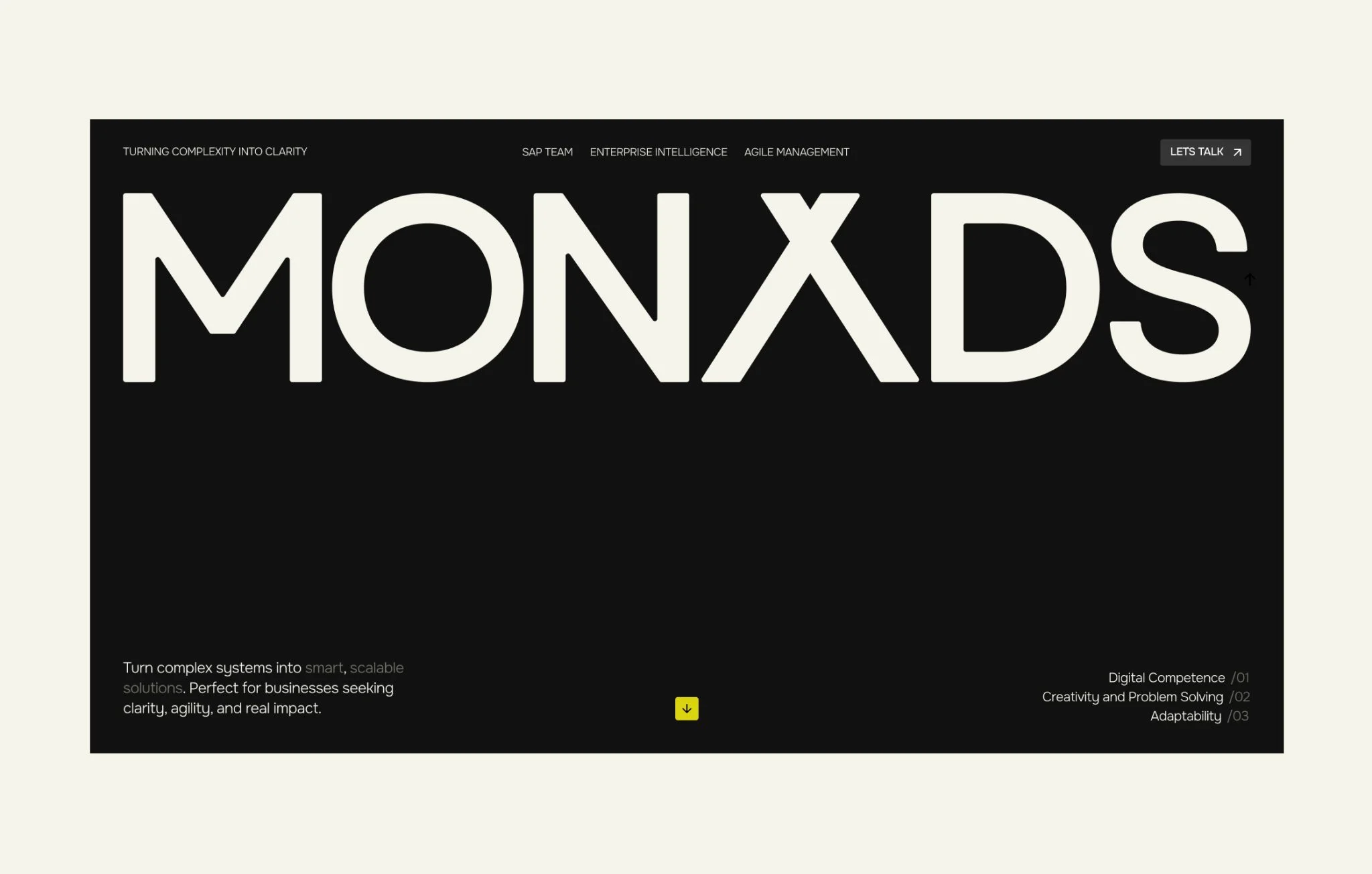 Monads homepage hero banner