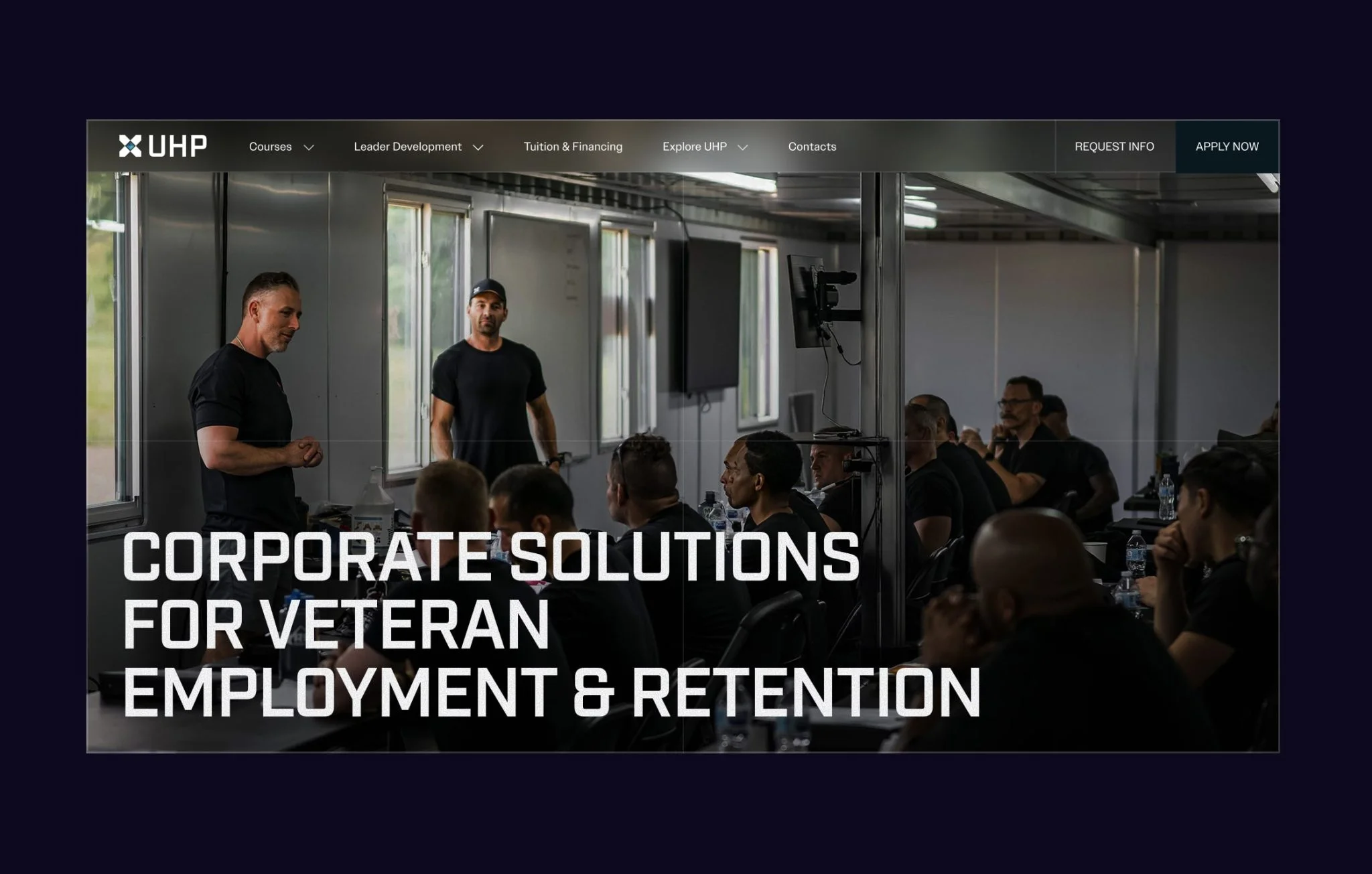 UHP veteran training session