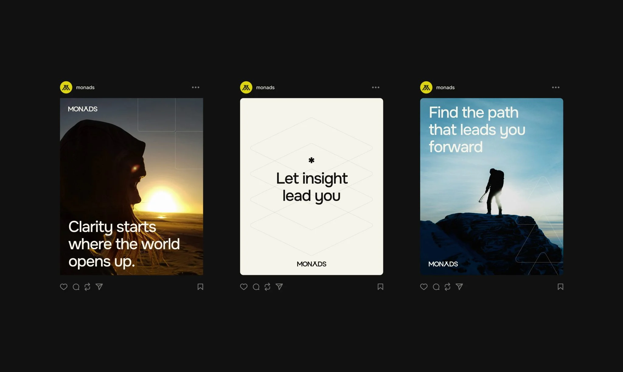 Monads brand visual concepts